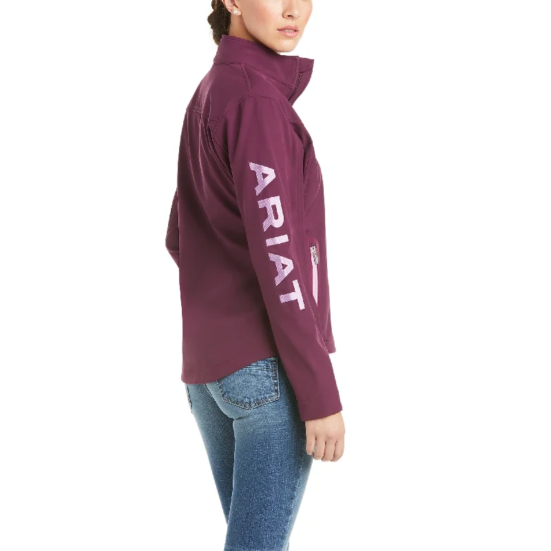 10034920 Ariat Women's New Team Softshell Jacket Italian Plum