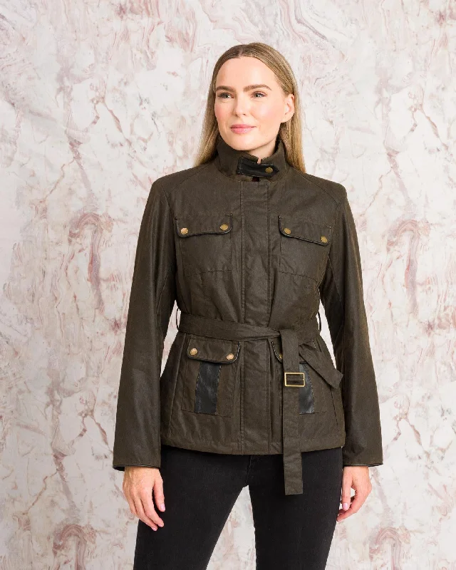 Cara Utility Wax Jacket - Olive