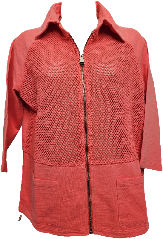 Jacket - Mesh 3/4 Sleeve - Coral Reef -  24101MLT